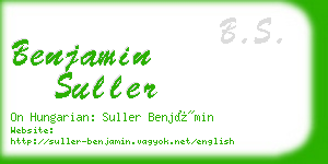 benjamin suller business card